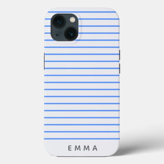 Modern Stripe | Nautical Blue Striking Scandi Case-Mate iPhone Case (Achterkant)