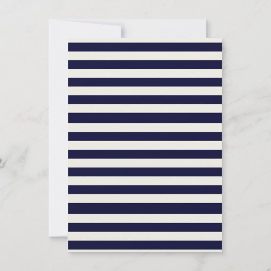 Modern Stripe Nautisch Anker Bachelorette Party Kaart (Achterkant)