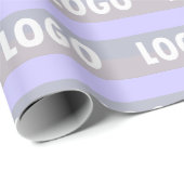 Modern Striped Business Wrapping Paper with Logo  Cadeaupapier (Rol Hoek)