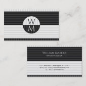 Modern Striped Contrast Visitekaartje (Voorkant / Achterkant)