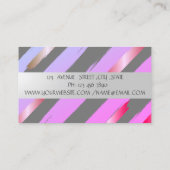 Modern, Striped, de Slag van de Borstel van de Fol Visitekaartje (Achterkant)