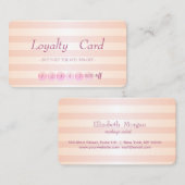 Modern Striped Makeup Loyalty Kaart (Voorkant / Achterkant)