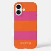 Modern striped Patroon met aangepaste naam Case-Mate iPhone Case (Achterkant)