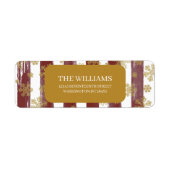 Modern Striped Return Address Etiket (Voorkant)