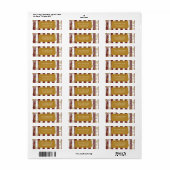Modern Striped Return Address Etiket (Full Sheet)