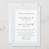 Modern Striped Wedding Invitation Geometric Frame Kaart (Voorkant)