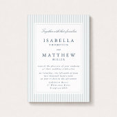 Modern Striped Wedding Invitation Geometric Frame Kaart
