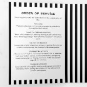 Modern Stripes 2-foto begrafenis / gedenkteken Drieluik Programma (Binnenzijde eerst)