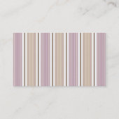 Modern Stripes Babyzittend Visitekaartje in Plum (Achterkant)