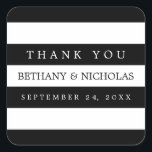 Modern Stripes Bruiloft Dank u Stickers<br><div class="desc">Modern,  eenvoudig,  stijlvol - perfect! Eenvoudig aan te passen met uw eigen tekst. De tekengrootte en het lettertype zelf kunnen ook worden gewijzigd met de aanpassingstools.</div>