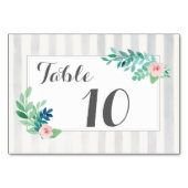 Modern Stripes Bruiloft Waterverf Bohemian Custom Kaart (Achterkant)