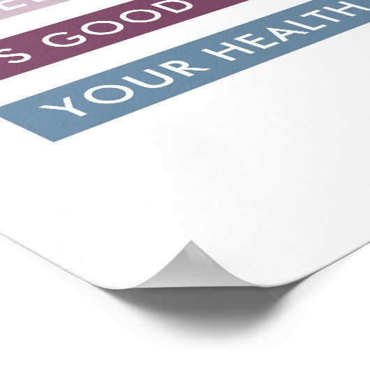 Modern Stripes Business Label Line Poster (Hoek)