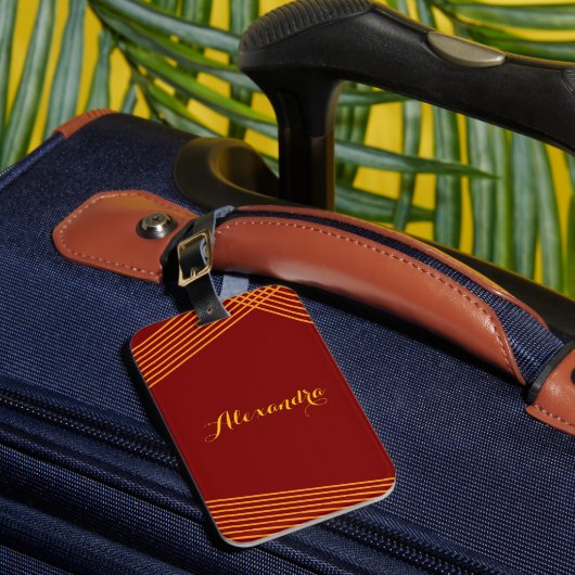 Modern Stripes Custom Bagagelabel (Voorkant Insitu 1)