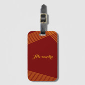 Modern Stripes Custom Bagagelabel (Voorkant (verticaal))