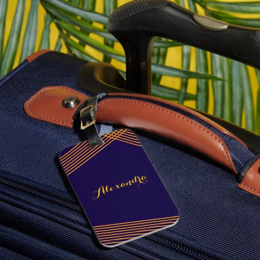 Modern Stripes Custom Bagagelabel (Voorkant Insitu 1)