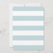 Modern Stripes eerste communie uitnodiging blauw (Achterkant)