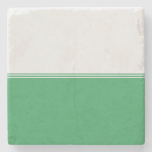 Modern Stripes Emerald Green Custom Stenen Onderzetter