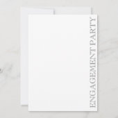 Modern Stripes Engagement Party - Fotouitnodiging Kaart (Achterkant)