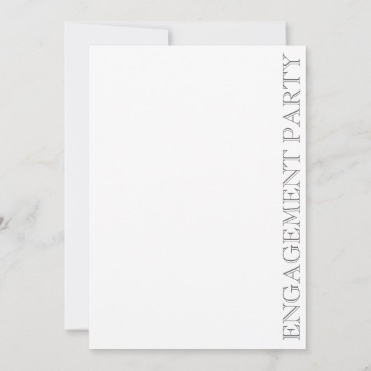 Modern Stripes Engagement Party - Fotouitnodiging Kaart (Achterkant)