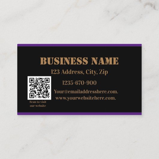 Modern Stripes Floral QR Code Korting Kaart (Achterkant)