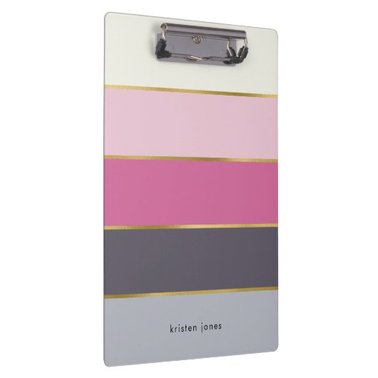 Modern Stripes gepersonaliseerd klembord (Rechts)