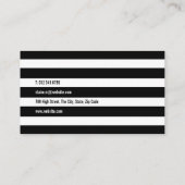 Modern Stripes Gold Heart Professional Visitekaartje (Achterkant)