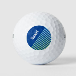 Modern Stripes Golfer Lover Creëer Uw Eigen Naam Golfballen
