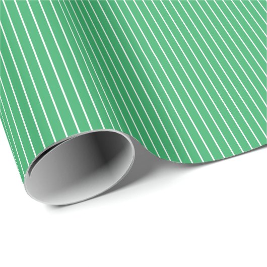 Modern Stripes Groen en Wit Inpakpapier (Rol Hoek)