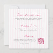 Modern Stripes Hand-Drawn Lemon Bridal Shower Kaart (Achterkant)