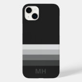 Modern Stripes Monogram iPhone 14 Hoesje (Achterkant)
