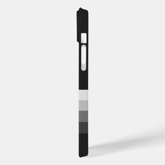 Modern Stripes Monogram iPhone 14 Hoesje (Achterkant / Links)