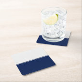 Modern Stripes Navy Blue Kartonnen Onderzetters (Insitu)