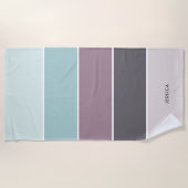Modern Stripes Patroon Gepersonaliseerd Strandlaken (Voorkant)