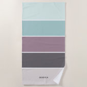 Modern Stripes Patroon Gepersonaliseerd Strandlaken (Voorkant)