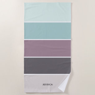 Modern Stripes Patroon Gepersonaliseerd Strandlaken