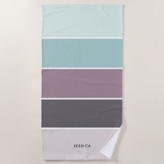 Modern Stripes Patroon Gepersonaliseerd Strandlaken