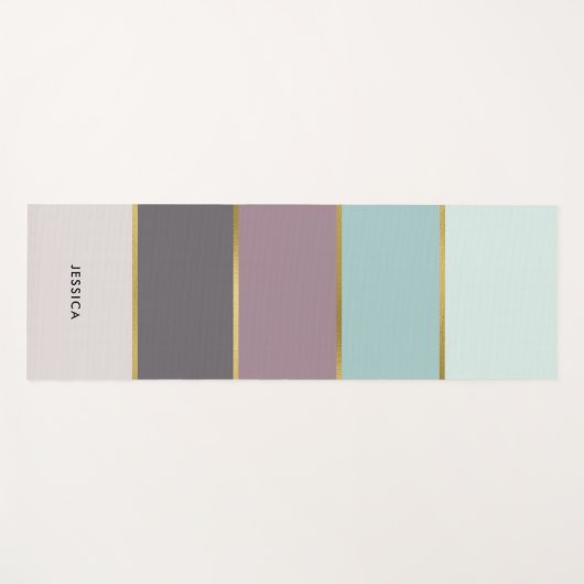 Modern Stripes Patroon Gepersonaliseerd Yogamat (Voorkant (horizontaal))