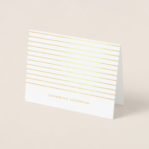 Modern Stripes Patroon Gepersonaliseerde briefpapi Folie Kaarten