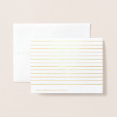Modern Stripes Patroon Gepersonaliseerde briefpapi Folie Kaarten (Met envelop)