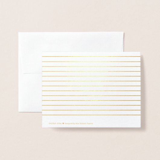 Modern Stripes Patroon Gepersonaliseerde briefpapi Folie Kaarten (Met envelop)