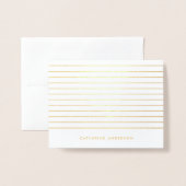 Modern Stripes Patroon Gepersonaliseerde briefpapi Folie Kaarten (Voorkant met envelop)