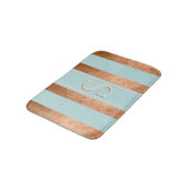 Modern Stripes Robin Egg Blue Copper Bath Mat (Gekanteld)