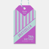Modern Stripes Roze Gift Label Cadeaulabel (Voorkant)
