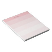 Modern Stripes Roze Ombre Waterverf gelaagd Notitieblok (Schuin)