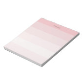 Modern Stripes Roze Ombre Waterverf gelaagd Notitieblok (Linkerzijde)