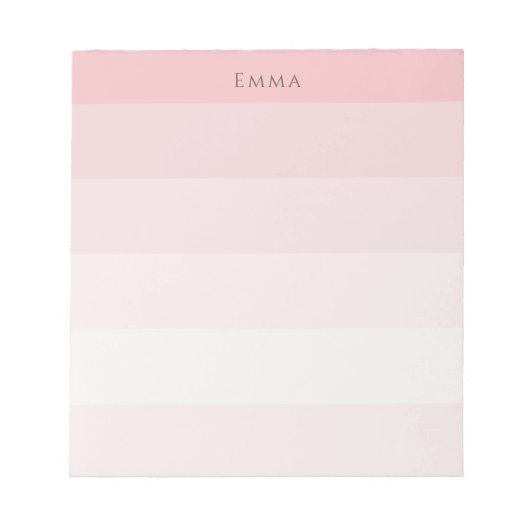 Modern Stripes Roze Ombre Waterverf gelaagd Notitieblok (Voorkant)