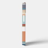 Modern Stripes Sinaasappel Blauw Case-Mate iPhone Case (Achterkant / Rechts)