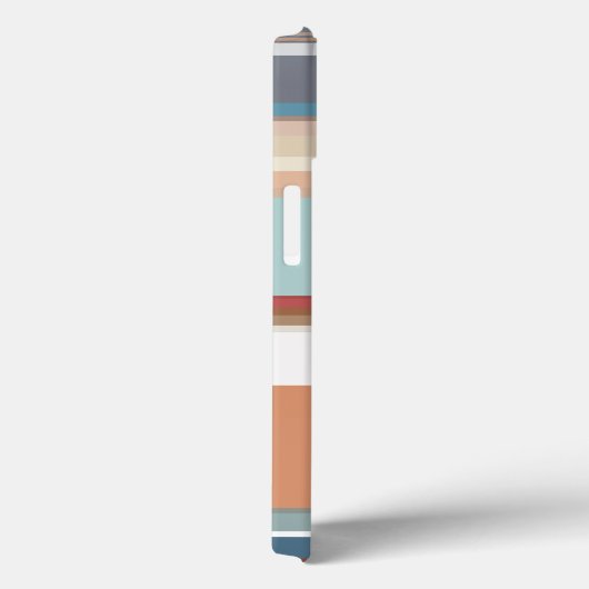 Modern Stripes Sinaasappel Blauw Case-Mate iPhone Case (Achterkant / Rechts)