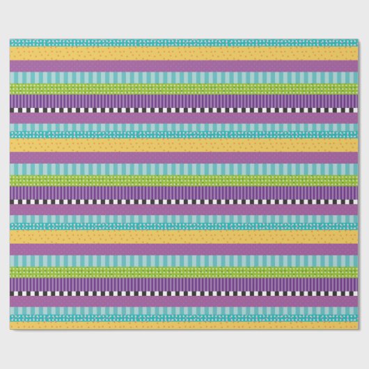 Modern Stripes Stippen Pattern Cadeaupapier (Vlak)