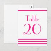 Modern Stripes Tafelnummers (Hot Pink) (Voorkant / Achterkant)